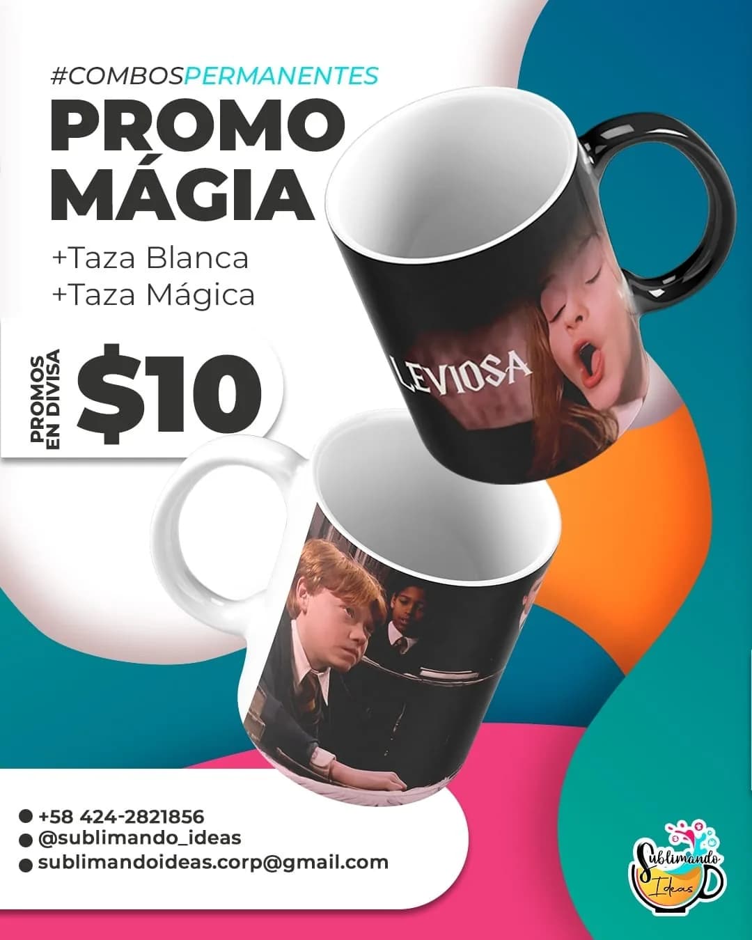 Una taza blanca y una mágica tradicional